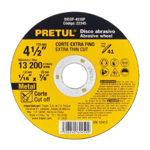 Disco de Corte de Metal 4 1/2"